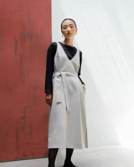 V-neck maxi dress - Light grey