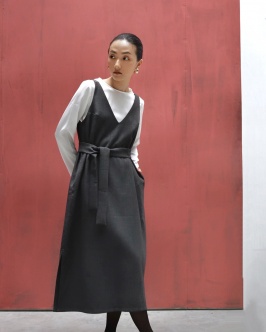 V-neck maxi dress - Dark grey