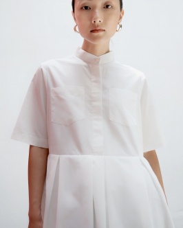 Babydoll shirt dress - White