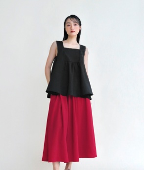 Basic A-line skirt - Red