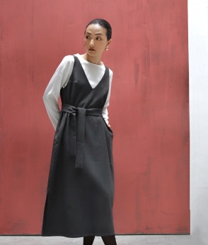 V-neck maxi dress - Dark grey